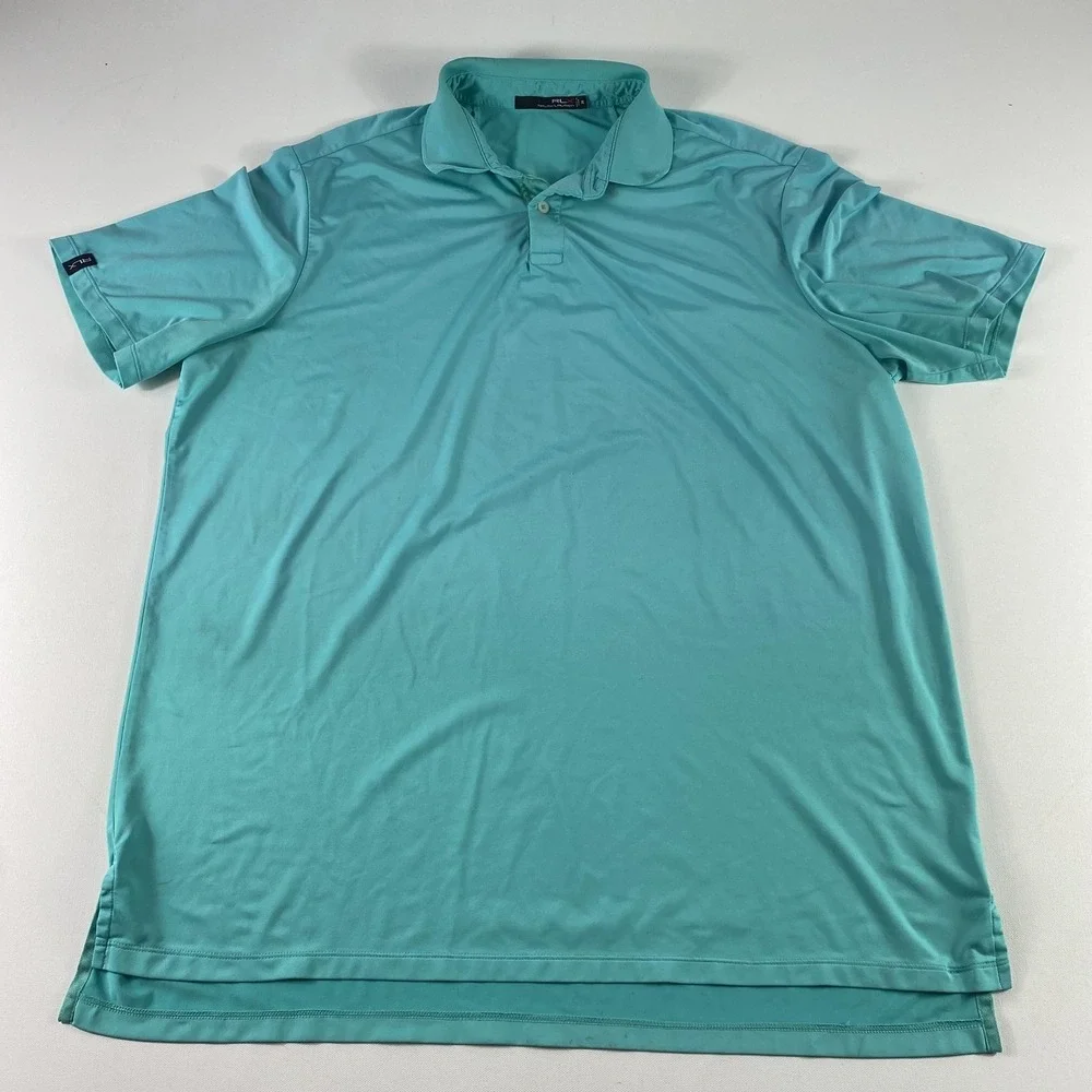 Ralph Lauren RLX Polo Shirt Mens XL Green Performance Golf Lightweight Stretch